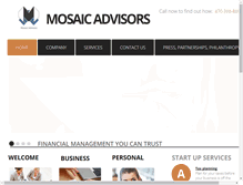 Tablet Screenshot of mosaic-advisors.com